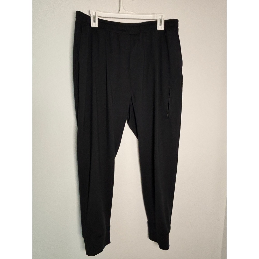 Maamgic‎ Mens Jogger Pants Black XXL Athletic Tapered Sweatpants Zipper Pockets
